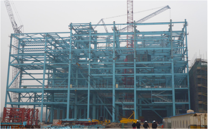 300tons/Node Power Plant Steel Structure Q355B ASTM Industrial Structural Fabrication