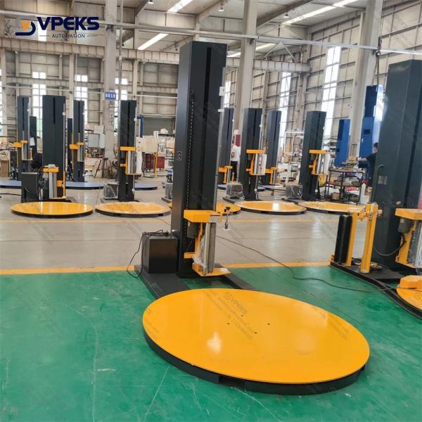 12-30 Pallets/Hour Pallet Wrapper Powered Pre Stretch Film Carriage