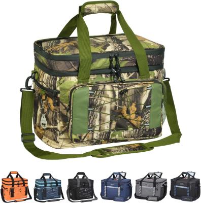 2 Double Layer Insulated Collapsible Lunch Bag 60 Can Large 15x10x14