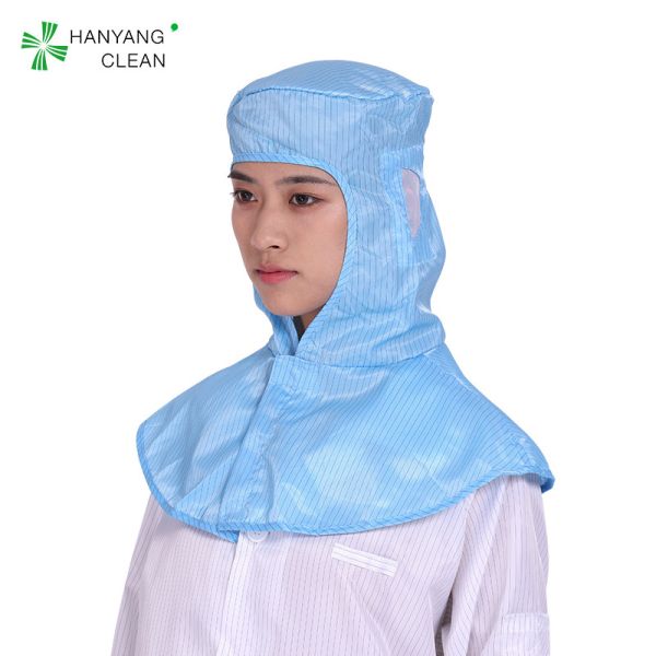 Anti-static Shawl Hood with Dustproof and Breathable Design for Food Processing and Cleanroom Use