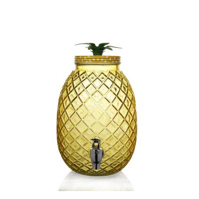 abacaxi Leakproof projeto original dado forma do distribuidor da bebida 3380ml