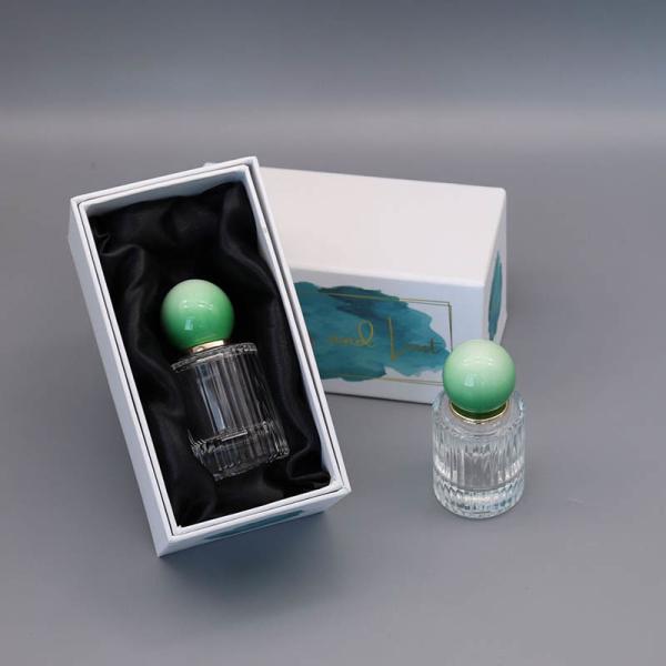30ML high-end perfume bottle ball cap portable vertical bar glass perfume sub bottle cosmetics spray bottle empty bottle