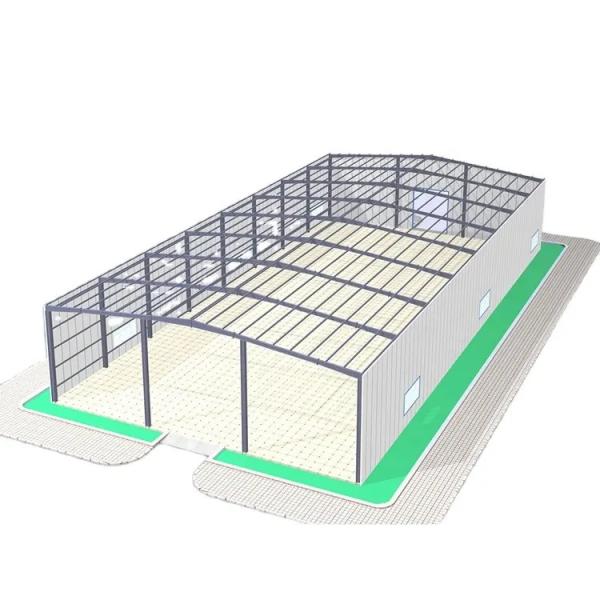 Large Span Steel Construction Warehouse Fire Resistant With Aluminum Alloy Windows