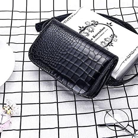 Crocodile Small Crossbody Fanny Pack Pu Leather Purses With Cell Phone Pockets