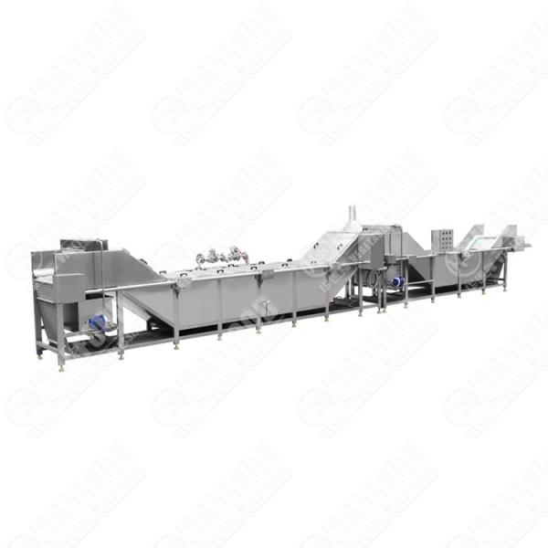 Automatic Mulberry Leaves Washing And Blanching And Cooling Machine Vegetable Cleaning Processing Line
