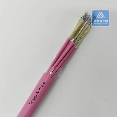 OM4 96 Core Fiber Optic Cable Pink Break Out Fiber Cable Data Center LSZH 13.5mm