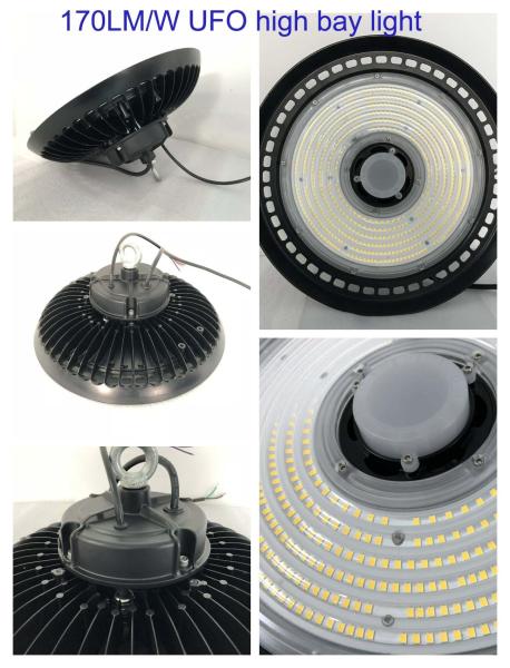 Shenzhen 170 lm/w 150W High ceiling led lamp with aluminum housing heat sink ufo high bay ufo LED high bay light DLC