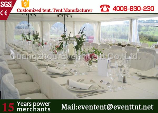 Clear Roof Party Tent For 300 People , Transparent Wedding Tent With PVC Fabric
