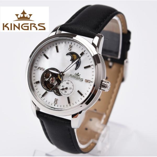 Mineral Glass MOP Dial Mechanical Automatic Watch RED Black Classic