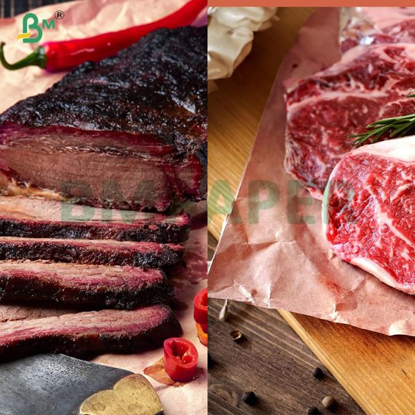 Heat Resistant Pink Food Grade Butcher Paper For Smoking Meats
