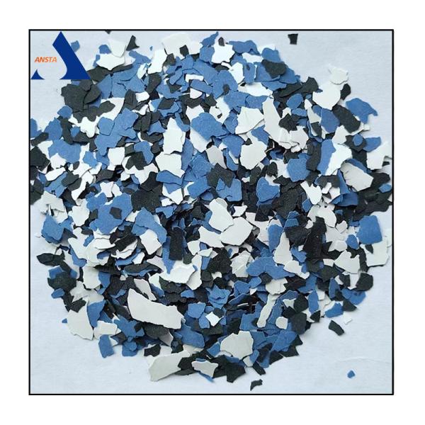 3-5mm Vinyl Flake Chips 3-5mm for Epoxy Floor Paint Spray Application Method