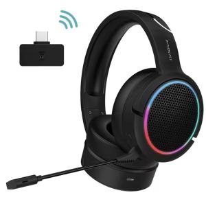Черные 2,4 ГГц беспроводные игровые гарнитуры для PS5 с сенсорным управлением IPX4 водостойкость