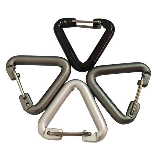 outdoor camping backpack use Aluminum snap Hook triangle shaped style carabinier