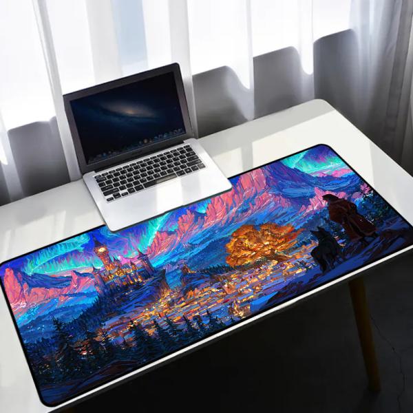 Over Locked Edge Waterproof Fabric Gaming Mat for Desktop Keyboard Stocked and Durable
