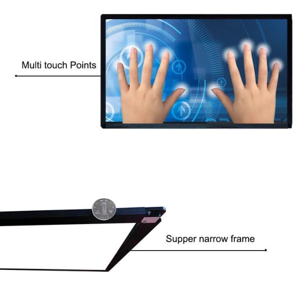 IR Open Frame 19 32 55 65 Inch Touch Frame Optional With Tempered Glass And USB Connection Cable For Kiosk Totem Signage Tv Monitor Application