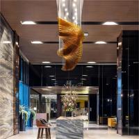 Sala de exposições de banquetes de hotel em forma de onda Lâmpada de engenharia personalizada