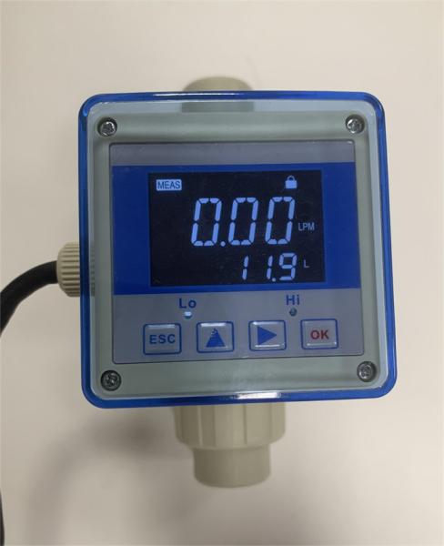 Impeller Flow Meter Plastic Runner Type Corrosion-Resistant With LCD Display