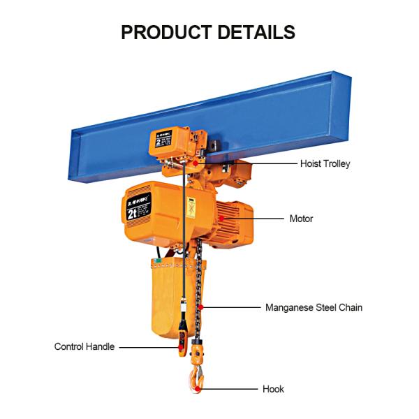 Мастерская таль с цепью 5 тонн электрическая для утверждения CE надземного крана