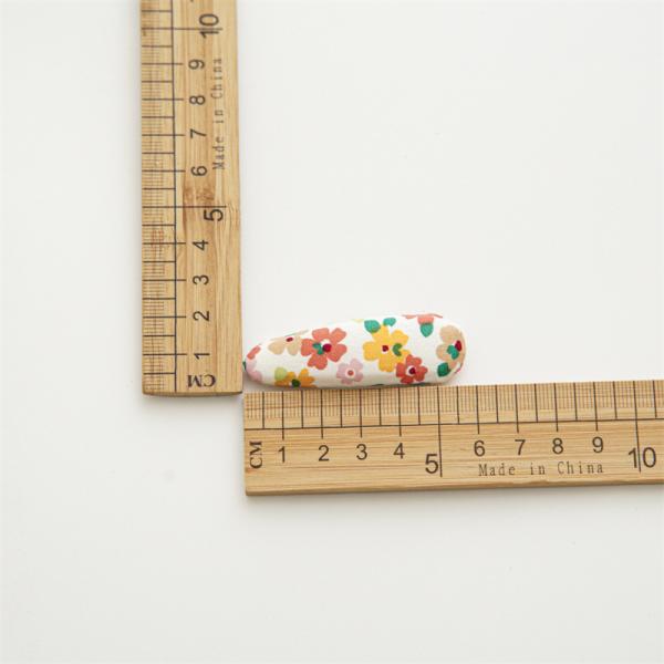 Floral solid color girls kids accessories fabric bow hairpin cute embroidery flower hairpin color 3 sets