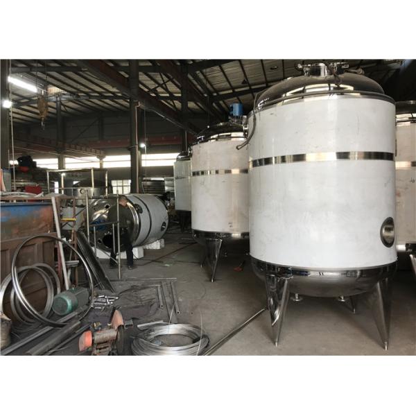 Polished Stainless Steel Mixing Tanks Storage Reaction 10000L Heated Mixing Tank