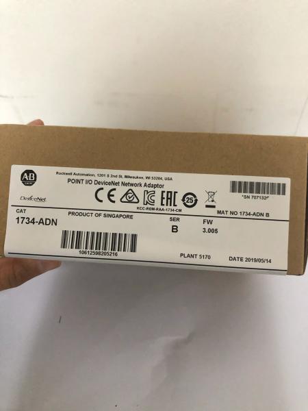 24V DC 1734 ADN Allen Bradley Compactlogix POINT I O DeviceNet Adapter