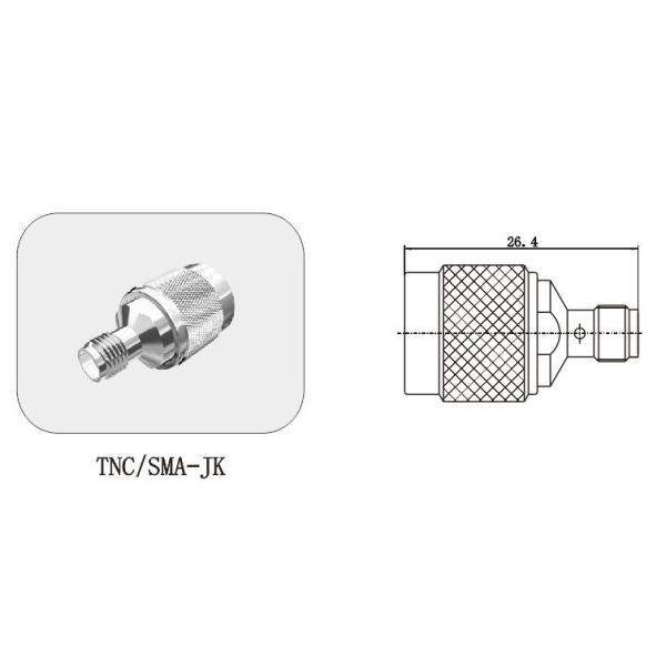 RF Coaxial Cable Adapter TNC Socket to SMA Jack Female to Male Connector