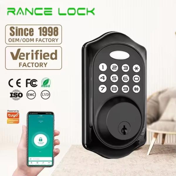Automatic Smart Exterior Door Lock 78.8*145.6*14.6mm Digital Lock For Wooden Gate