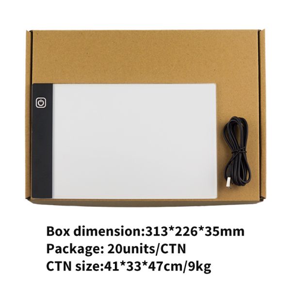 Micro USB 5V Led Light Pad 3 Levels Adjustable Brightness Multifunctional Copying Tracing Board Drawing Board Great Kids