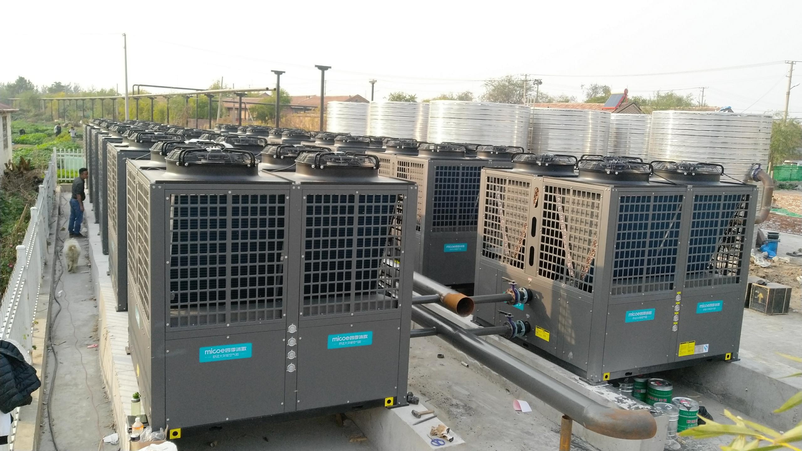 На открытом воздухе нагреватель воды 38KW теплового насоса источника воздуха R410a коммерчески