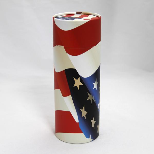Pantone Red And Blue Kraft Paper Tube Packaging , For Christmas Gift Packaging