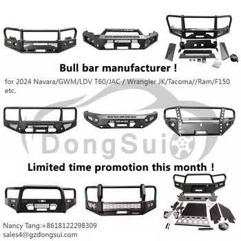 Dongsui Original Factory Sturdy Pickup Truck Front Bull Bar Bumper Deer Guards For Toyota Hilux Vigo Revo Rocco Nissan NP300 Navara Isuzu Mitsubishi Volkswagen Ford F150 Raptor Ranger