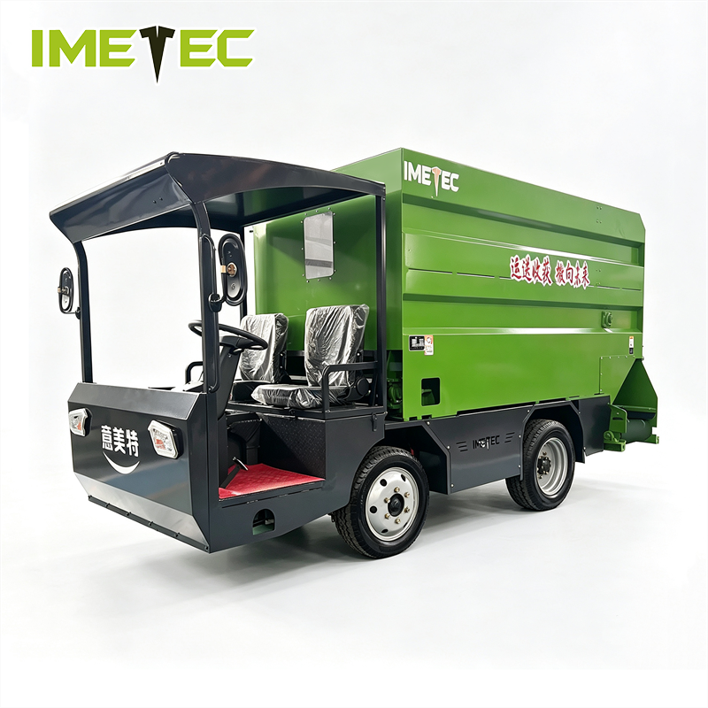 TMR Livestock Feed Silage Truck Spreader Horizontal Mixer Wagon For Dairy Cattle Farm