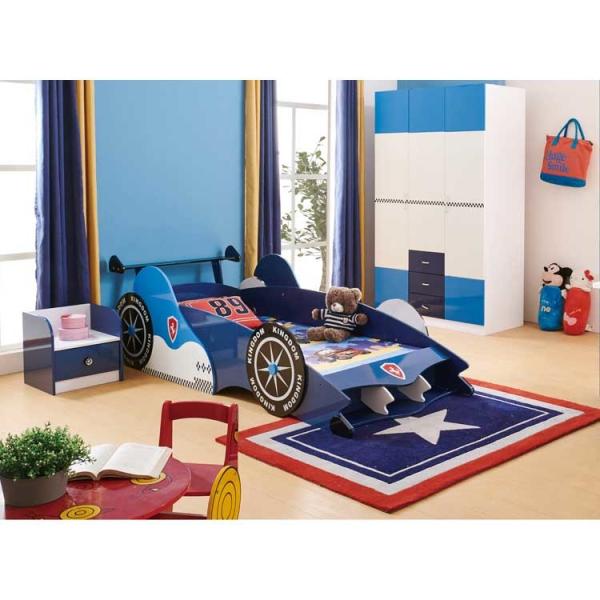 Cama de carro dos grupos de quarto das crianças do OEM do ODM com armazenamento W950mm