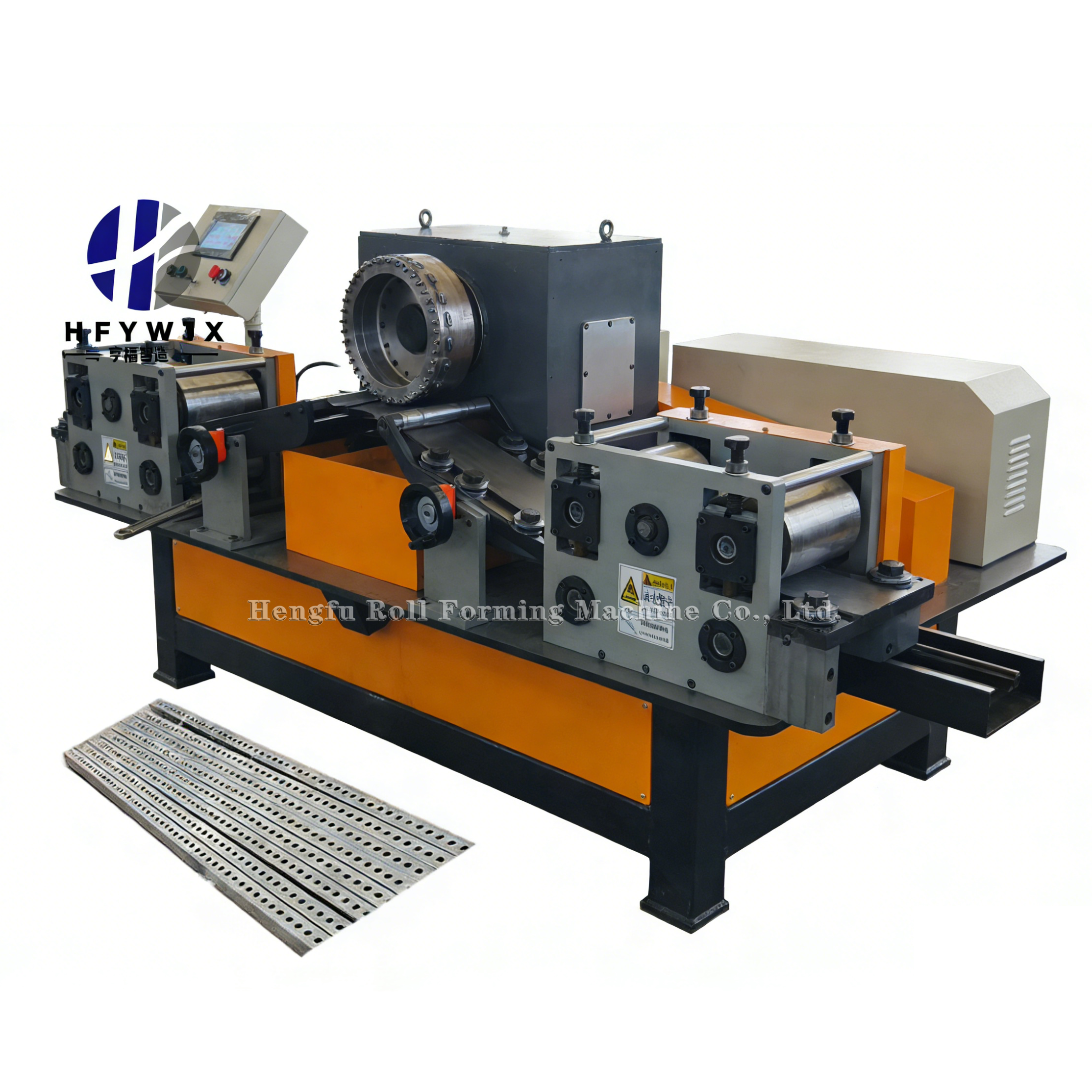 Customized High Precision Solar Bracket Roll Forming Machine With Hydraulic Shearing And PLC Control