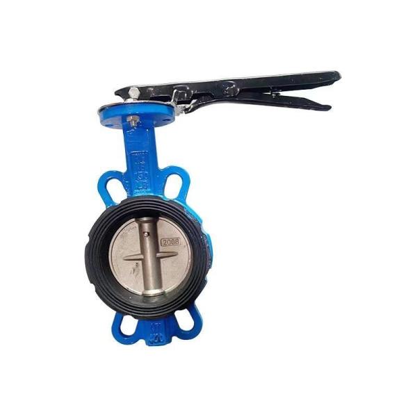 Função manual válvula de borboleta de ferro fundido com corpo de ferro dúctil e assento de borracha