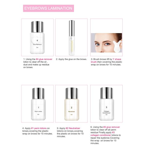 Kit higiénico de elevación de pestañas DIY con esencia de cuidado posterior de elevación de pestañas