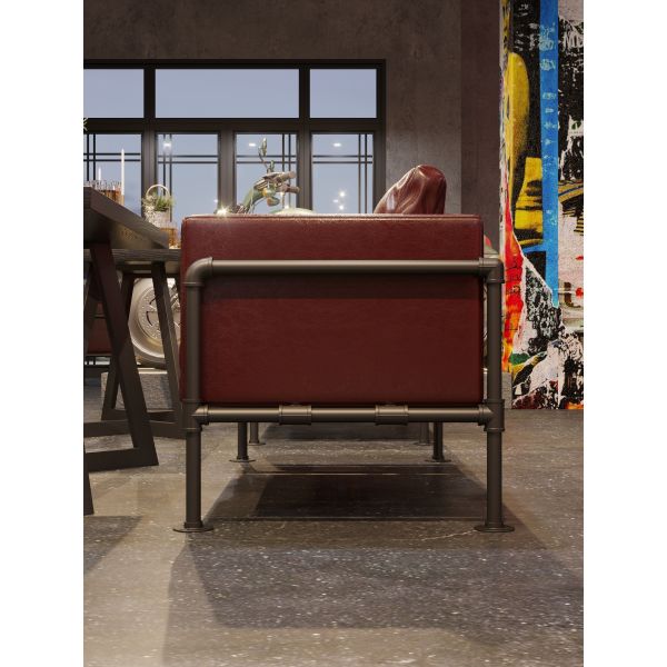 Industrial Style Metal Bar Sofa Booth Table Milk Tea Shop Barbecue Shop Cafe Chair