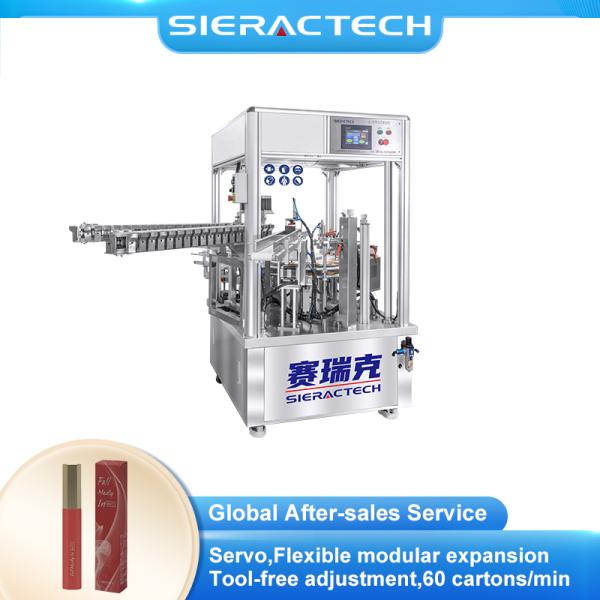Lipstick Vertical Cartoning Machine Multi Material Drop Loading Automatic Vertical Cartoning Machine