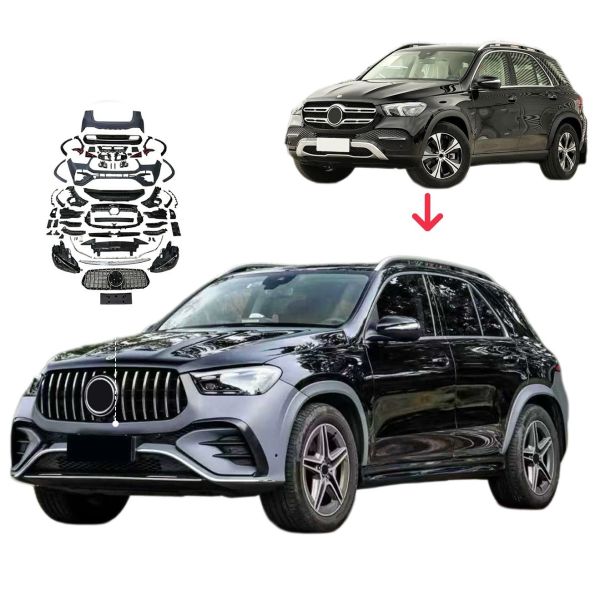 63AMG Mercedes GLE Body Kit Front Rear Bumper Body Kit Black