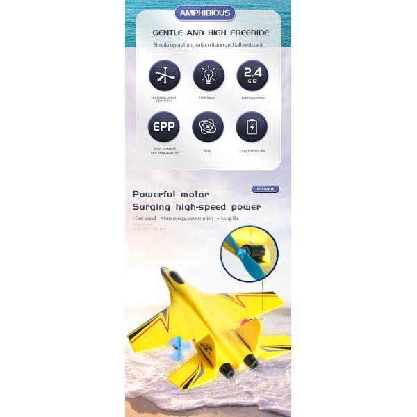 Fixed Wing Glider Fall Electric Outdoor Foam Plane for Overall dimensions cm 83*37*60