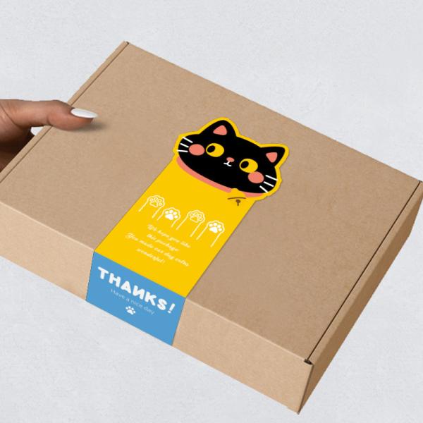 Shipping Box Sealing Stickers Animal Pattern Adhesive Labels For Gift Box Sealing