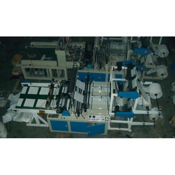 HDPE / LDPE T-shirt Bag Making Machine Cold cutting For Shopping Bag