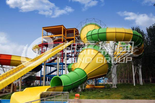 Newest Amusement Waterpark Equipment Giant Fiberglass Constrictor Slide for Theme Water Park