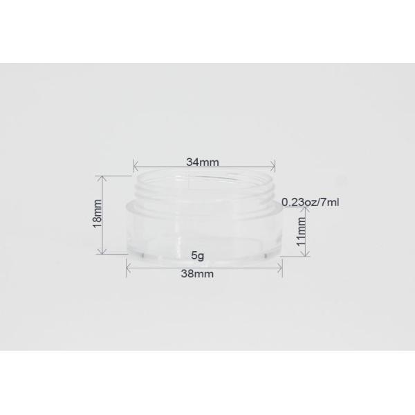 38mm 10ml 5g Clear Cosmetic Jars With Golden Screw Cap