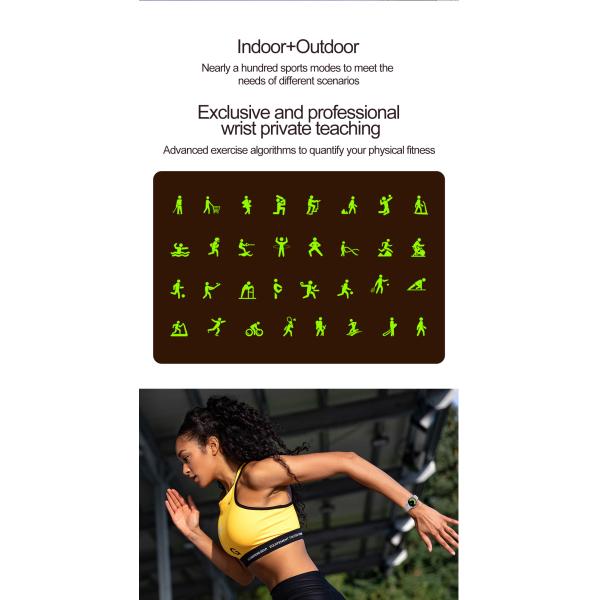 Monitoreo de salud Reloj inteligente para mujeres Control de voz Reproductor de música Moderno