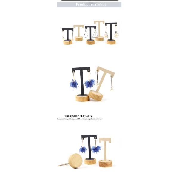 T Shaped Leather Cover Ear Drop Display Stand For Jewelry Luxury Exhibition Show