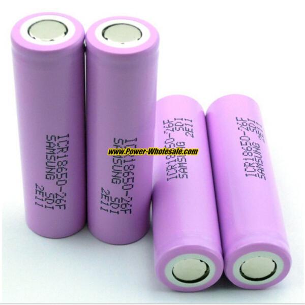 Original Samsung ICR18650-26F 3.7V Samsung 18650 2600mAh rechargeable li-ion battery cells