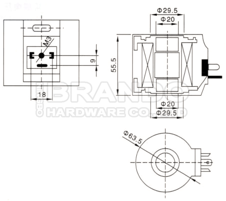 Катушка соленоида для клапана соленоида 12V воды 24V 110V 220V 22VA 20W