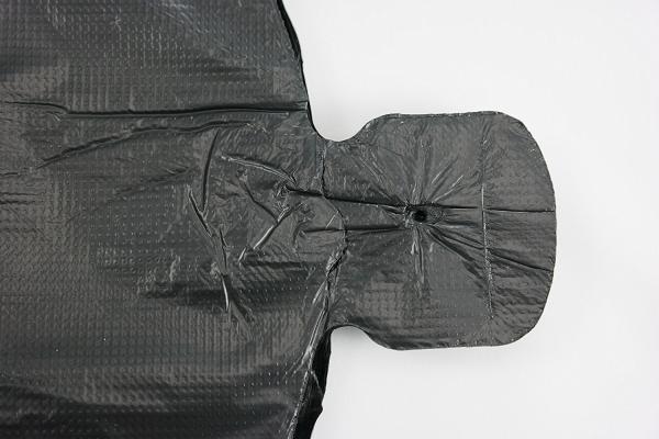 Saco gravado liso Saco-preto plástico 11,5  x6.5  x21.5” 13 mic da camisa de T - 100 sacos/pacotes, cor preta