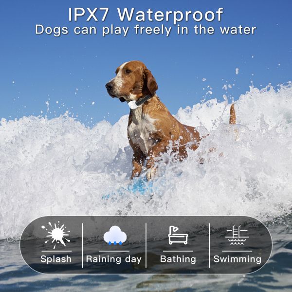Cross-border New Remote Control Dog Trainer Bark Stop 1000m Electric Shock Collar Nylon ABS IP67 Waterproof Eco-friendly Beep